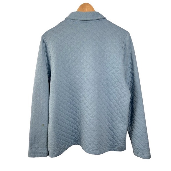 L.L.Bean Blue Lightweight Cotton Blend Quilted Zip Up Jacket Size M - Picture 11 of 17